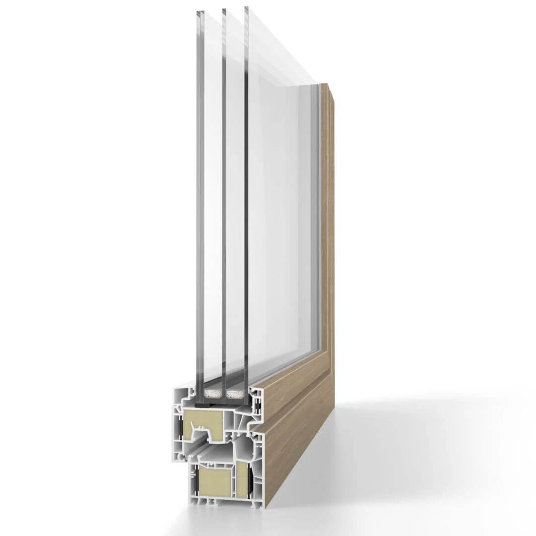 Aluplast Energeto Neo 3 Aluplast Energeto Neo md profil metszet hab szigeteléssel