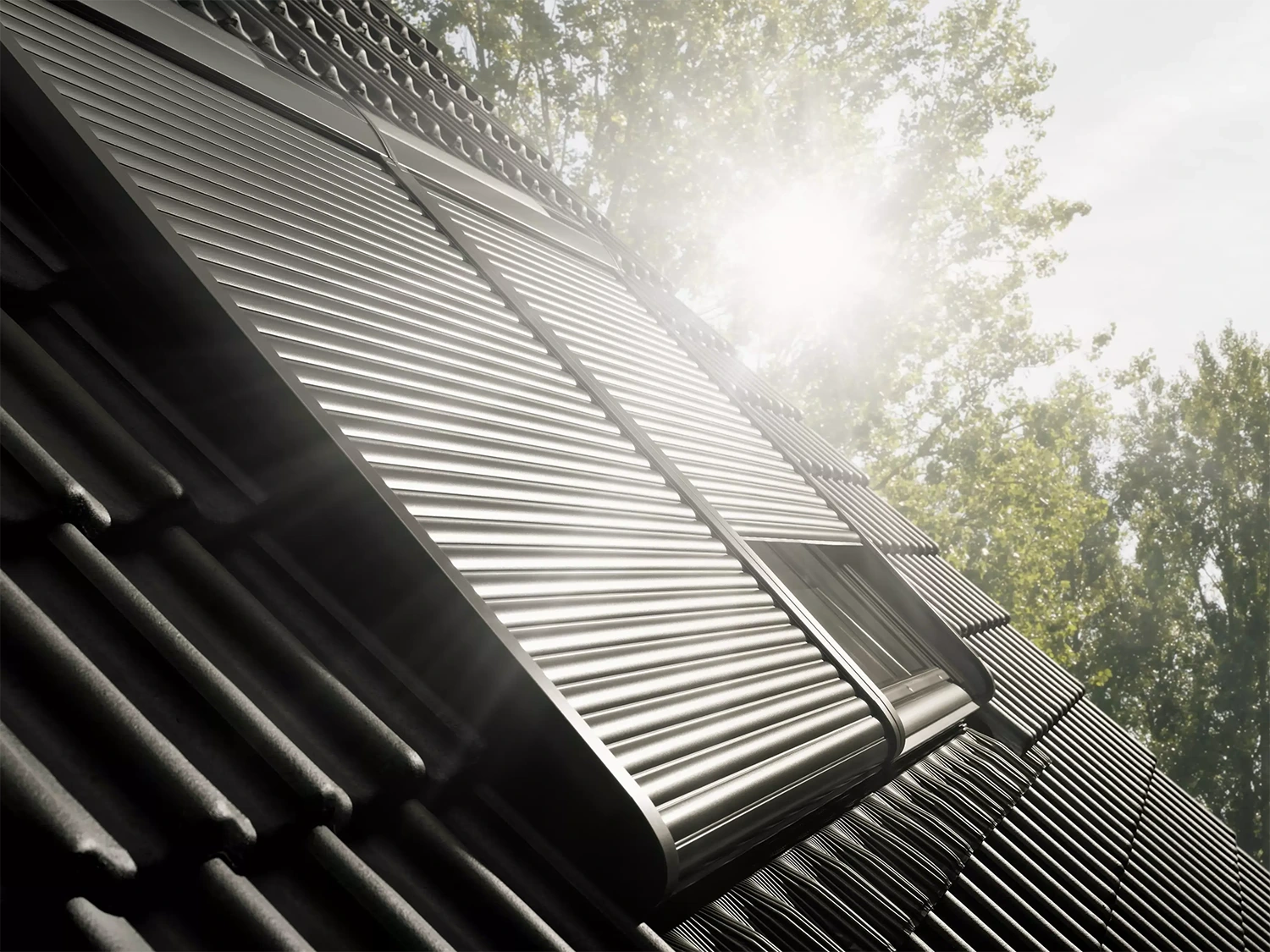 Tetőablak 25 Velux külső hővédő fényzáró alumínium redőny